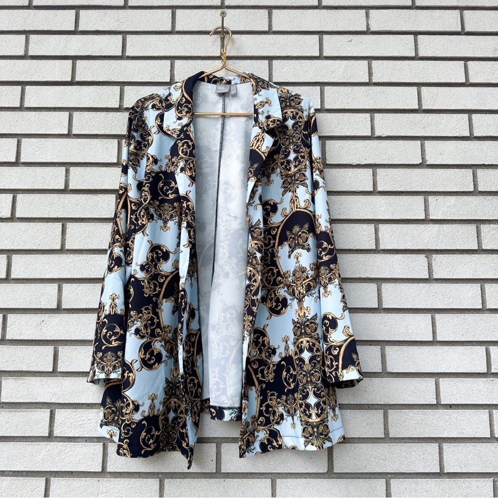 Asos Design Curve Tailored Soft Scarf Print Relax… - image 1